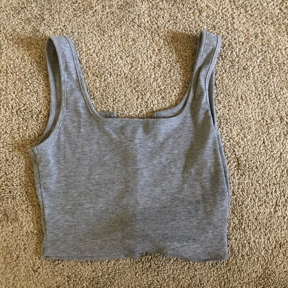 Cropped Button Front Tank Top - Picture 5 of 8
